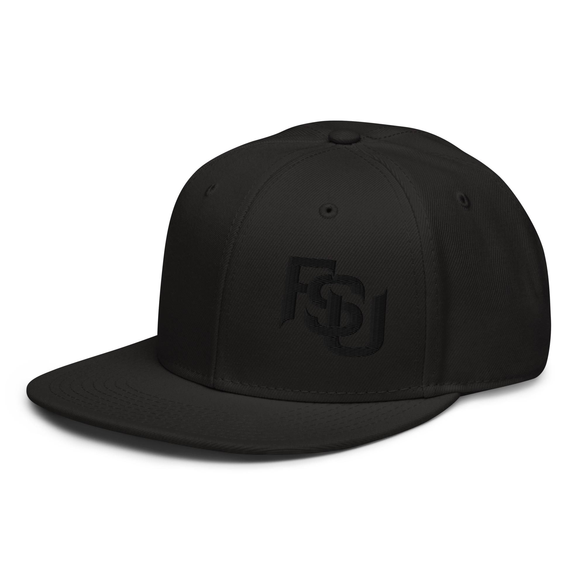FSU BLACK/BLACK SNAP BACK HAT